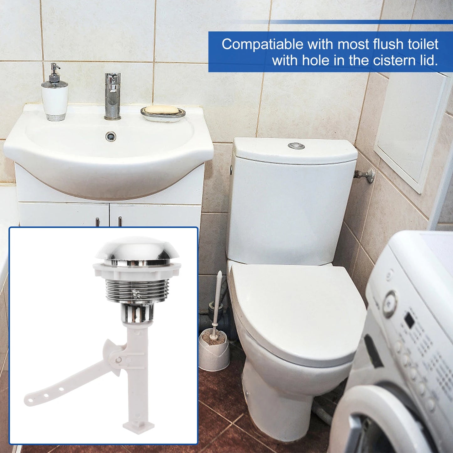 Push Button Toilet Flush Kits Rods Round Valve Push Button Flush Toilet Seat Water Tank Valve Home Hotel Hardware Accessories Peaceful Pleasures Health and Wellness
