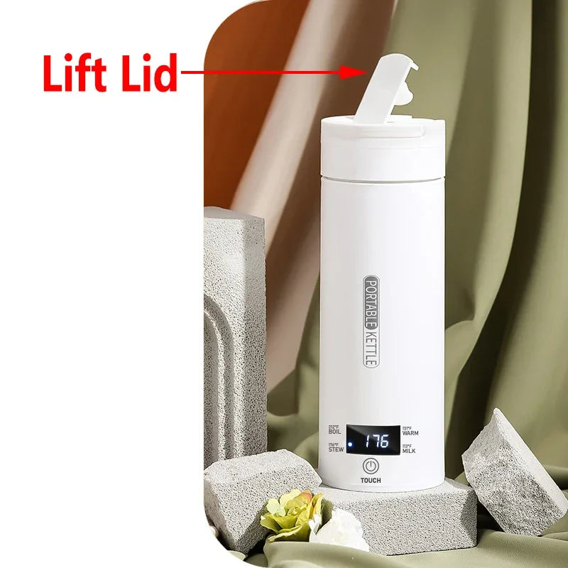 URGGU 4-Temp Portable Electric Kettle 500ml | Fast Boil Travel
