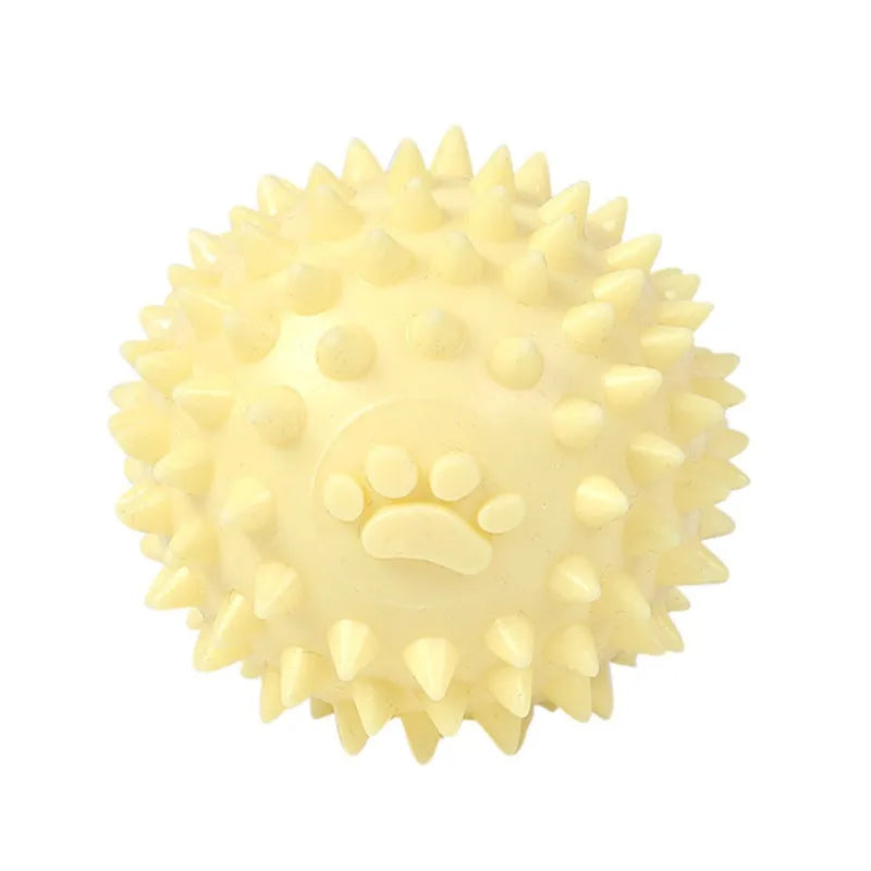 Interactive Rubber Chew Ball Dog Toy – Cleans Teeth & Durable