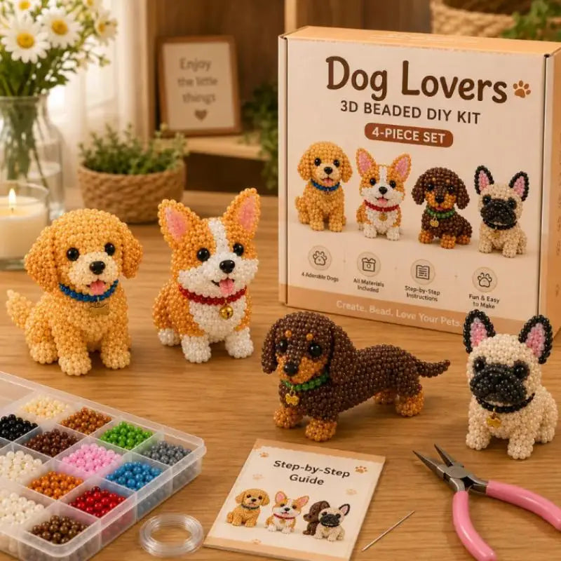3D Beaded Animal Craft Kit – DIY Beading Kit for Adults