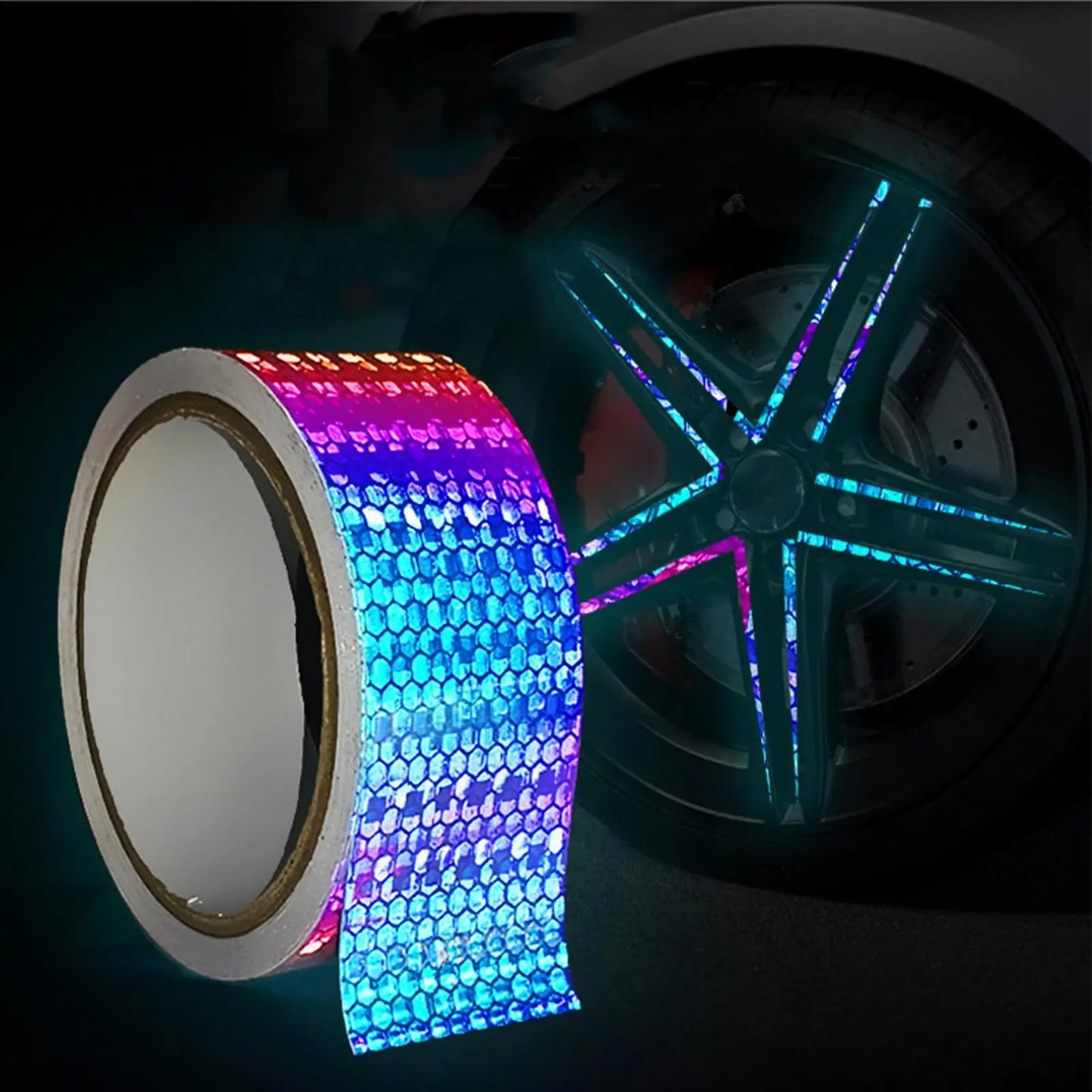 Reflective Laser Sticker Tape | Glitter Self-Adhesive Decal Roll
