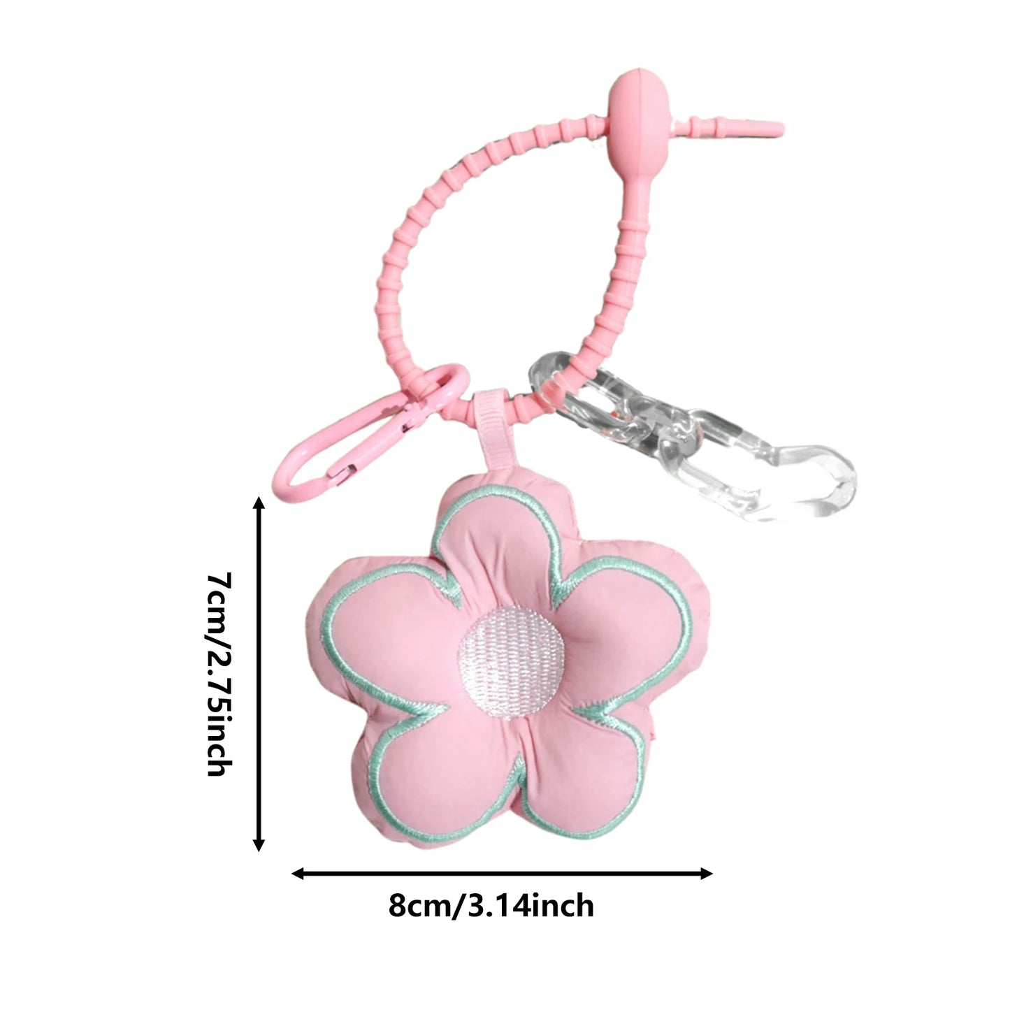 Flower-shaped Keychain Pendant Cartoon Model Pendant for Holidays Birthdays Present Peaceful Pleasures Health and Wellness