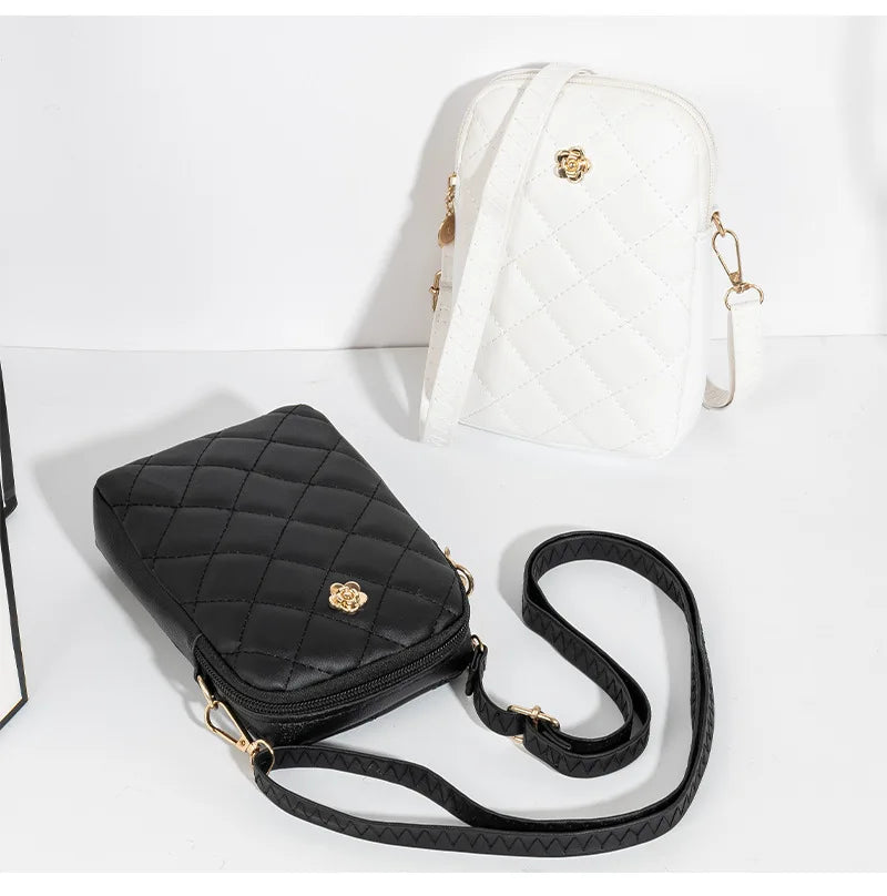 Women's Mini PU Leather Crossbody Bag – Casual Shoulder Purse