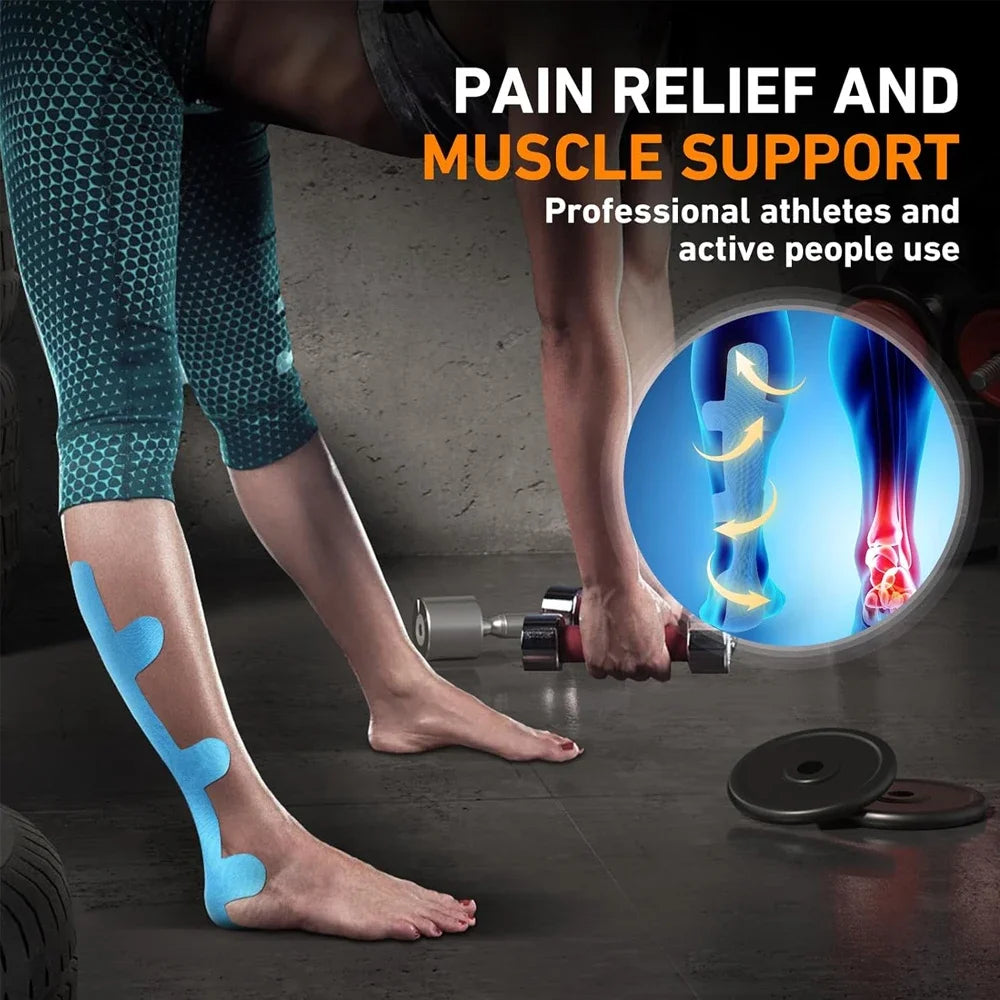 10PCS Kinesiology Achilles Tendon Tape,Provide Support for Ankle Achilles,Elastic Athletic Tape,Breathable K Tape for Daily use Peaceful Pleasures Health and Wellness