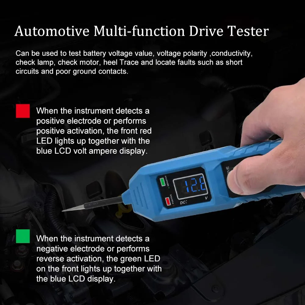 Automotive Circuit Tester Voltage Display LED Probe Kit 6-48V