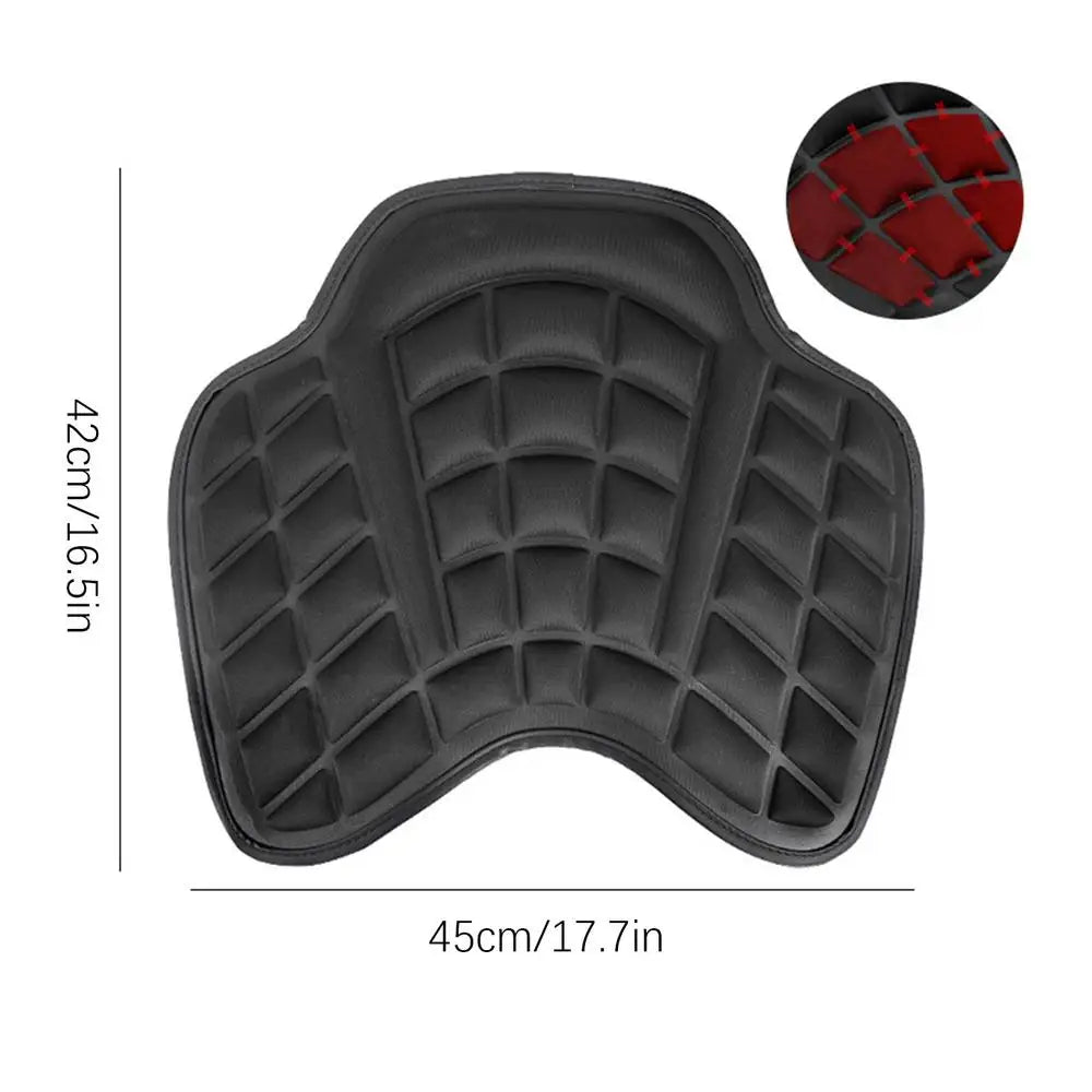 new Motorcycle 3D EVA Comfort Seat Cushion Universal Air Motorbike Cover Sunscreen Shock Absorption Motorbike Seat Pad Peaceful Pleasures Health and Wellness Black