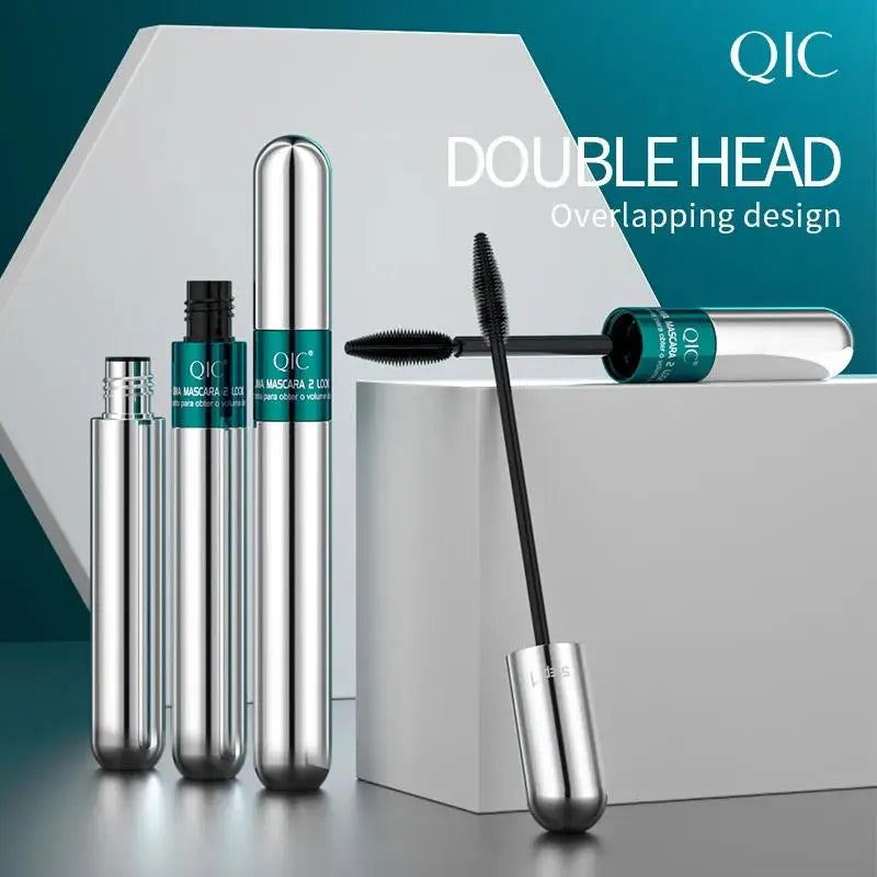 QIC 2-in-1 4D Silk Fiber Mascara – Waterproof & Volumizing