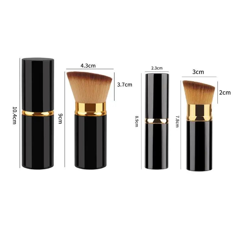 Retractable Cosmetic Brush Portable Face Powder Blusher Foundation Blush Highlight Brush Fiber Hair Handle Brush Female Peaceful Pleasures Health and Wellness