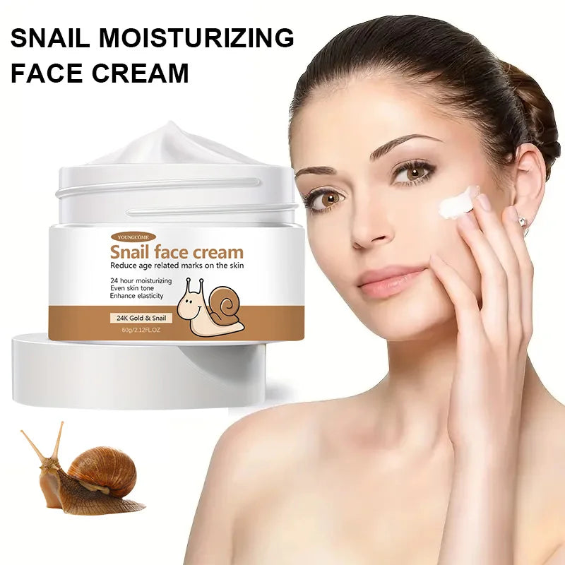 Korean Snail Essence Cream Collagen Anti Wrinkle Facial Skin Care Moisturizing Hyaluronic Acid Moisturizer Nourishing Whitening Peaceful Pleasures Health and Wellness