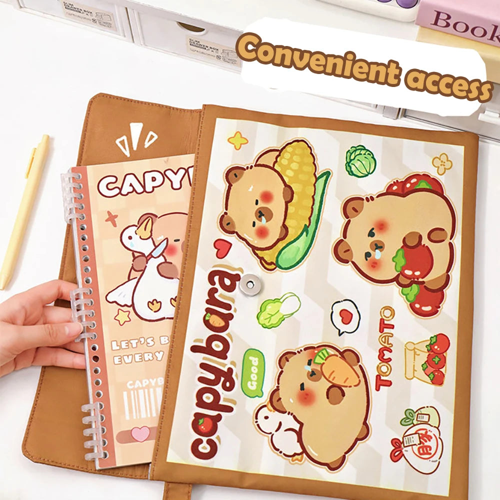 Cartoon File Bag Cute Large Capacity A4 Stationery Storage Creative