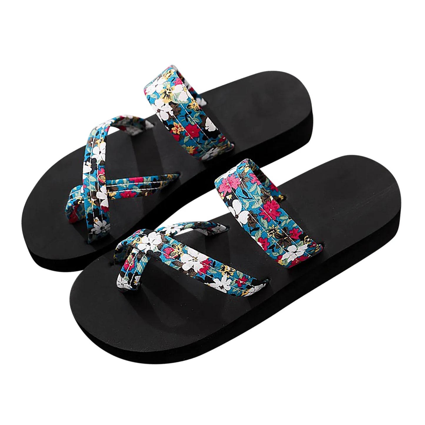 Women's Floral Flip Flops – Thick EVA Beach Sandals