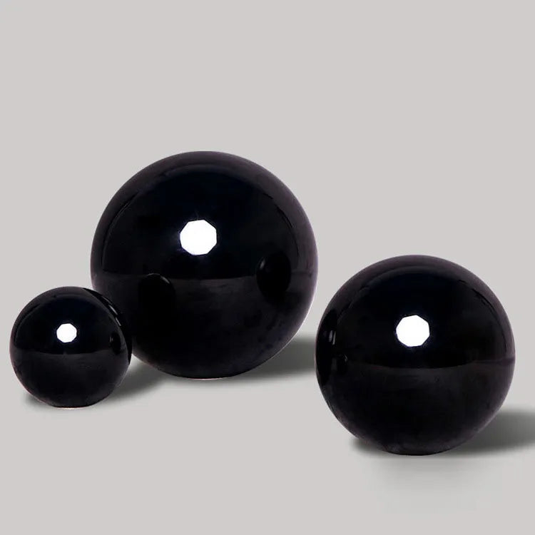 Natural Black Obsidian Crystal Ball Sphere 30/40/50mm Décor