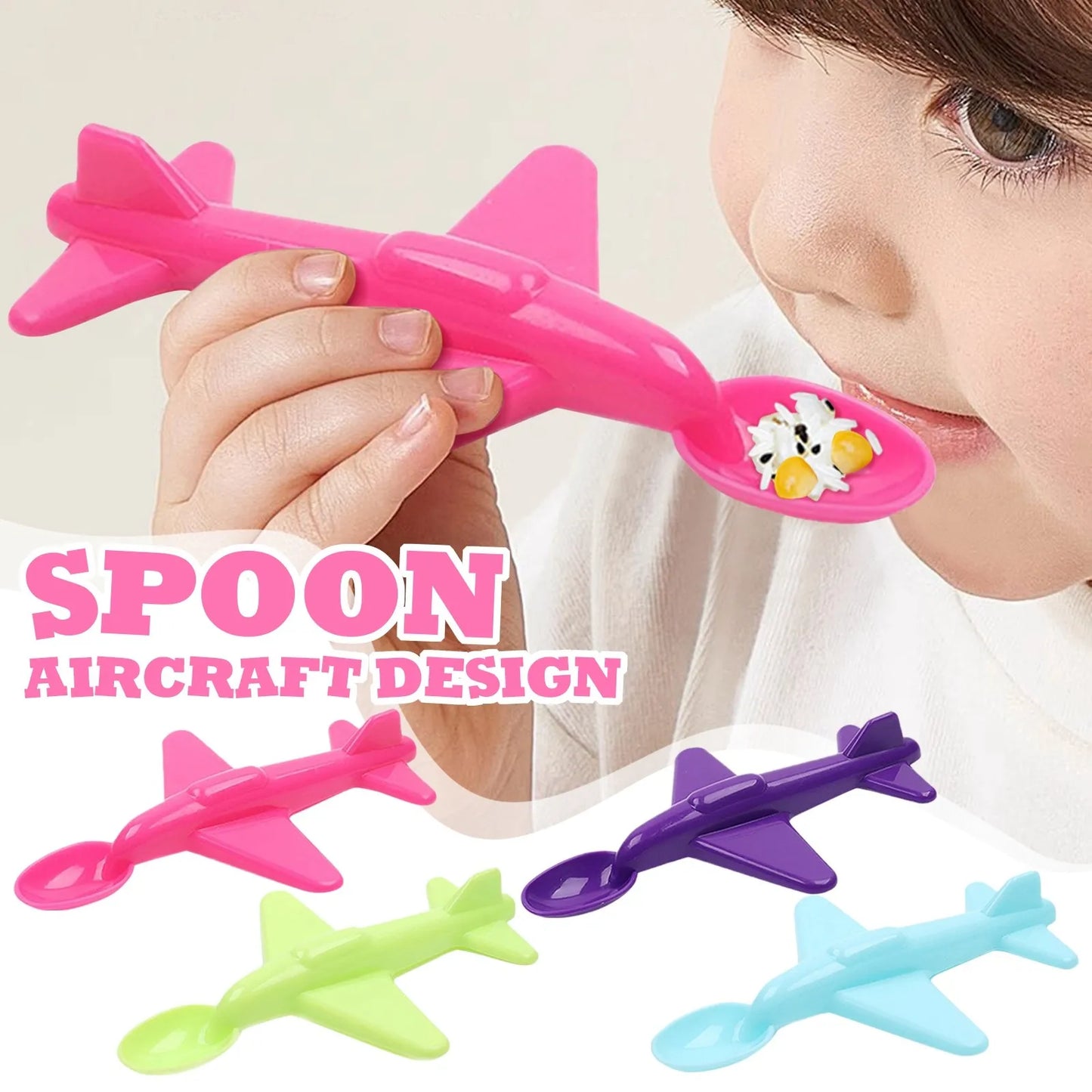 Airplane Shape Feeding Spoon For Baby Feeding Spoon Cute Tableware Safe Utensils Toddler Silicone Cutlery Training Spoon Peaceful Pleasures Health and Wellness