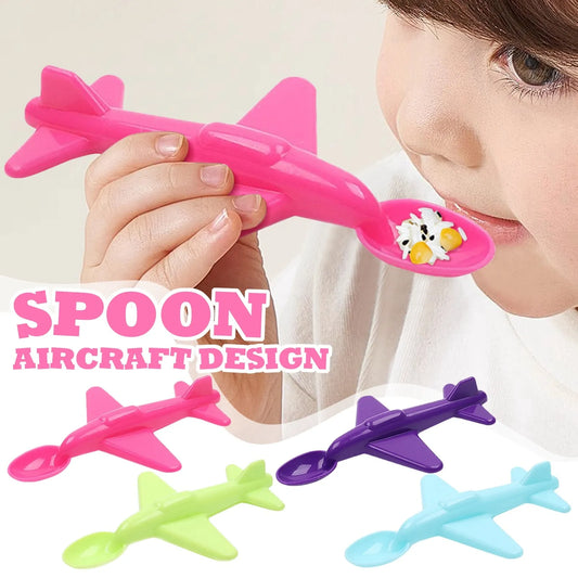 Airplane Shape Feeding Spoon For Baby Feeding Spoon Cute Tableware Safe Utensils Toddler Silicone Cutlery Training Spoon Peaceful Pleasures Health and Wellness