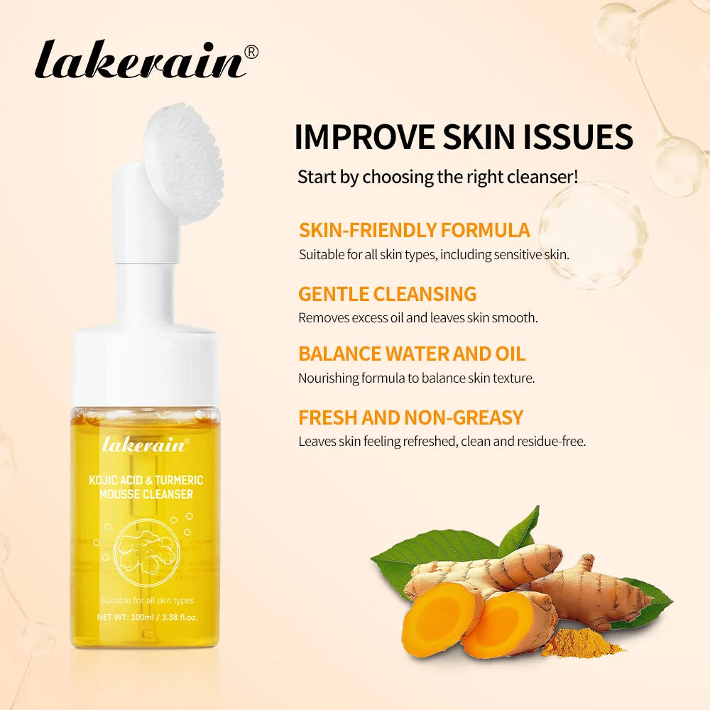 Turmeric Face Wash, Turmeric Cleanser, Turmeric Foaming Cleanser for All Skin Types Peaceful Pleasures Health and Wellness