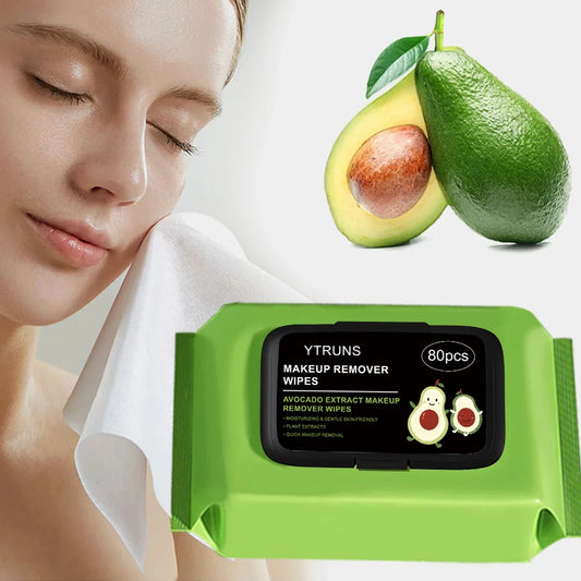 80 PCS Avocado Makeup Remover Wipes – Deep Cleanse & Travel Makeup Remover Wipes Oasis Select