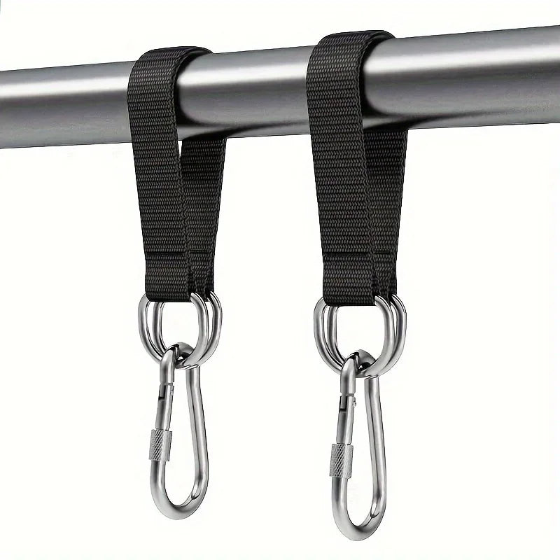 2pcs Hammock hanging strap reinforced hanging strap swing hook fitness trainer indoor and outdoor camping accessories Peaceful Pleasures Health and Wellness