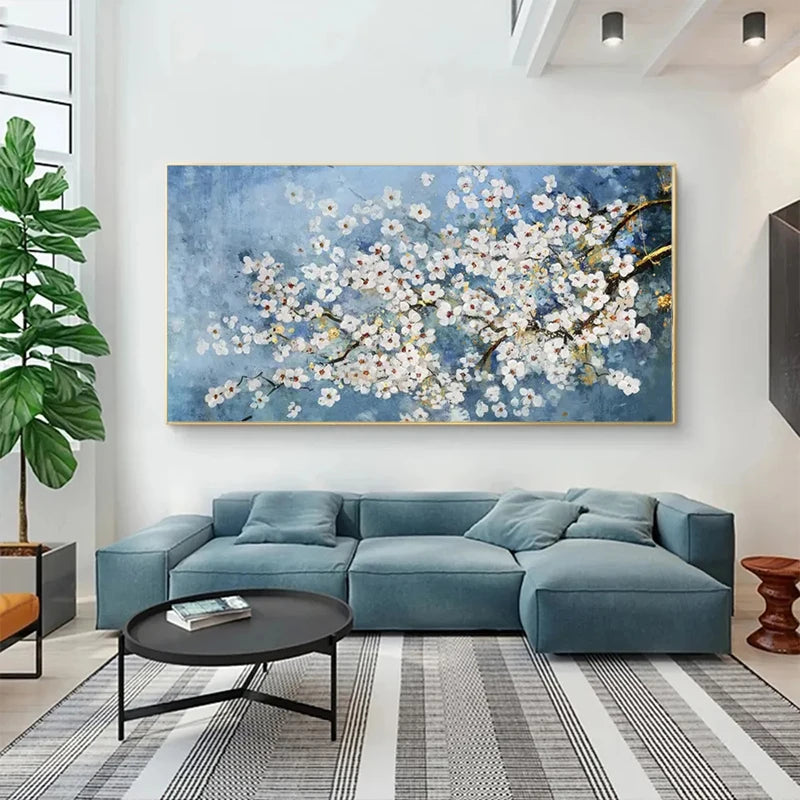 Modern Abstract Gold Flower Oil Painting on Canvas Posters and Prints Wall Art Canvas Painting Wall Picture for Home Decorati Peaceful Pleasures Health and Wellness
