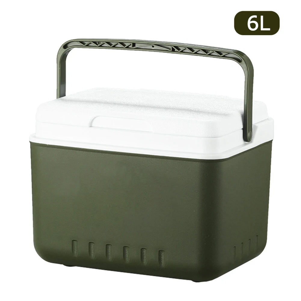 6/13L Cooler Box Portable Camping Refrigerator Incubator Large Capacity Car Ice Bucket Heat Preservation Camping BBQ Equipment Peaceful Pleasures Health and Wellness 6L