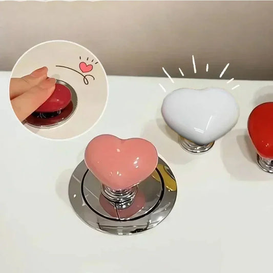 Heart Shape Toilet Flush Button Presser – Nail-Friendly Decor Toilet Button Presser Oasis Select