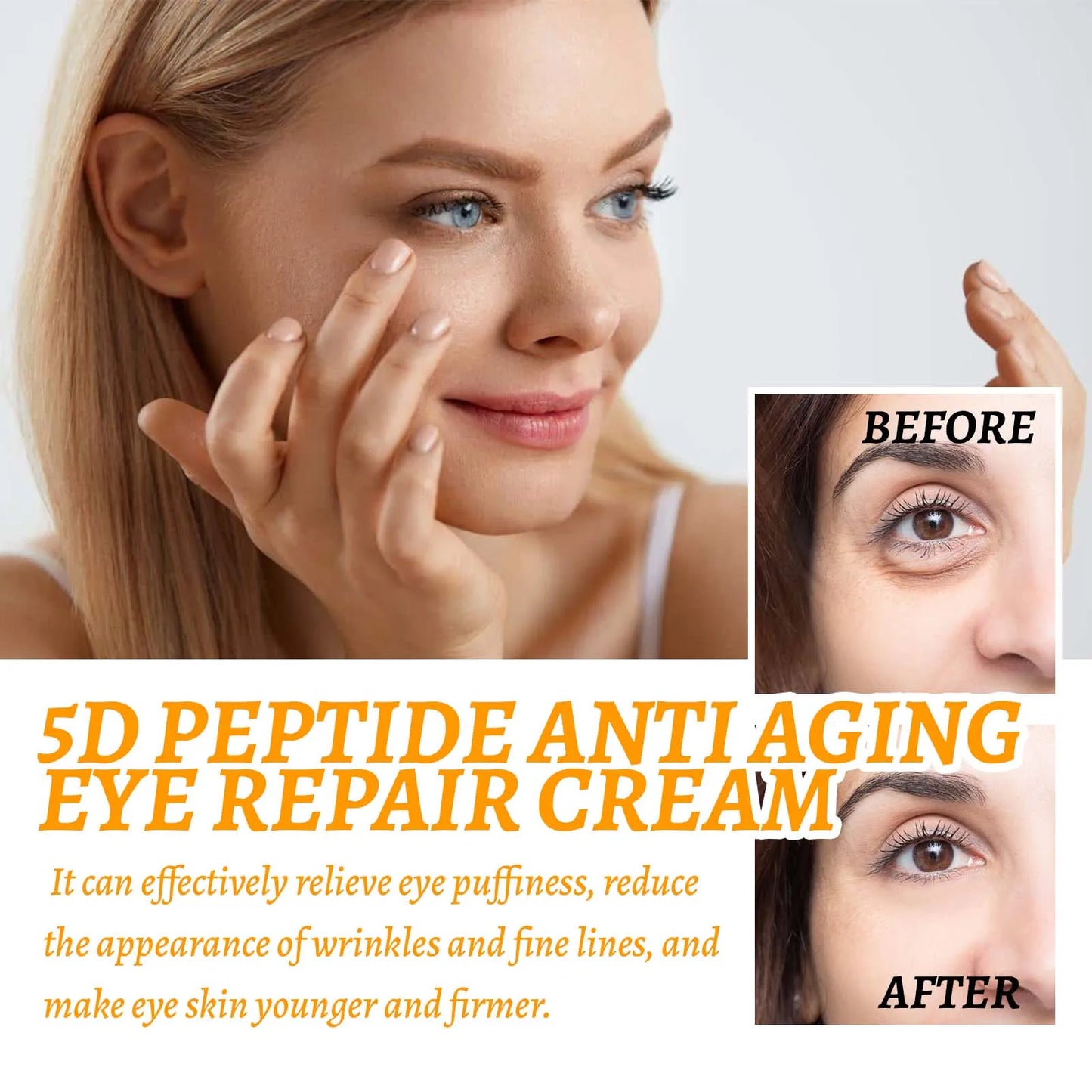 5D Peptide Anti Wrinkle Eye Care Cream Remove Dark Circles Under the Eyes Anti Eye Bag Reduce Fine Line Firming Lifting Eye Peaceful Pleasures Health and Wellness
