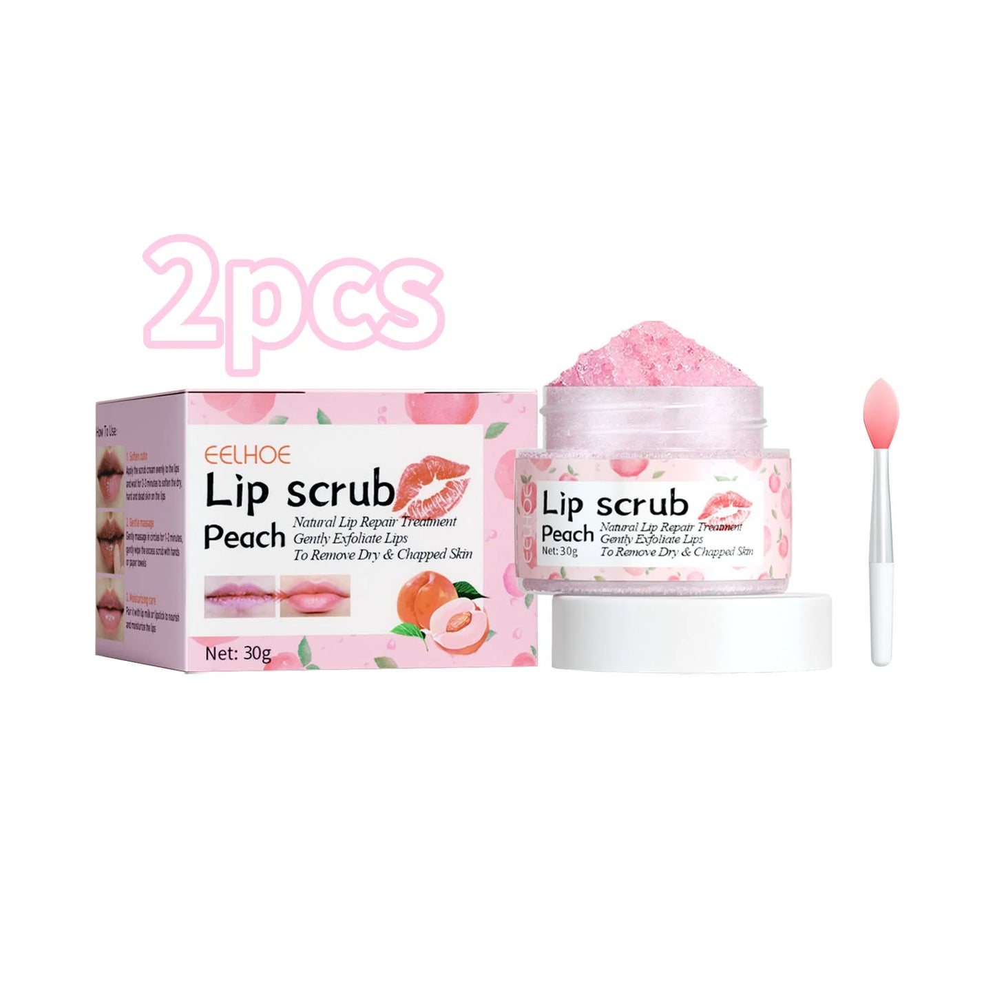 Peach Lip Scrub – Exfoliating, Moisturizing & Dark Lip Care 30g