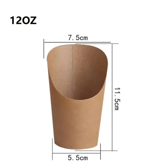 15/50/100 PCS French Fries Holder, 12oz Disposable Paper French Fries Cups Charcuterie Cups for all Occasions (12oz) Potato Chip Peaceful Pleasures Health and Wellness 100pcs