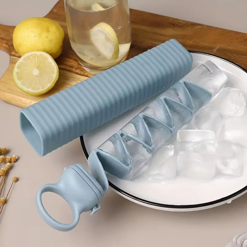 Strip Ice Cube Mold Press-Release | Quick Freeze DIY Ice Tray