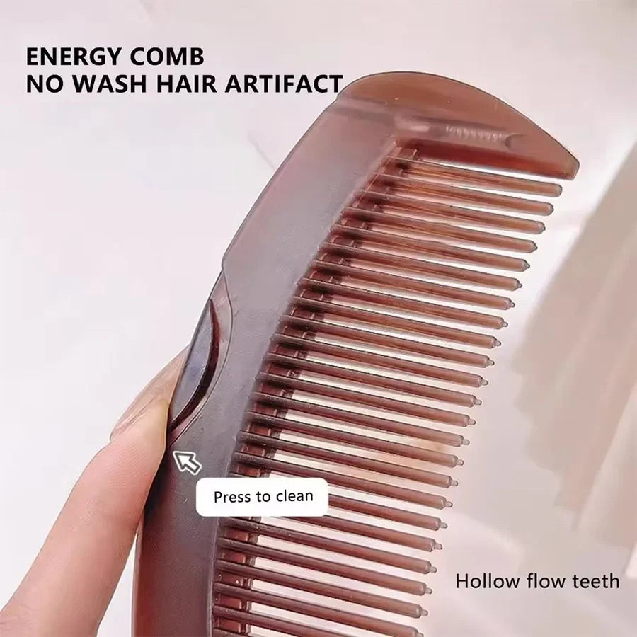Self-Cleaning Scalp Massage Comb | Anti-Static Hair Detangler Scalp Massage Comb Peaceful Pleasures Health and Wellness
