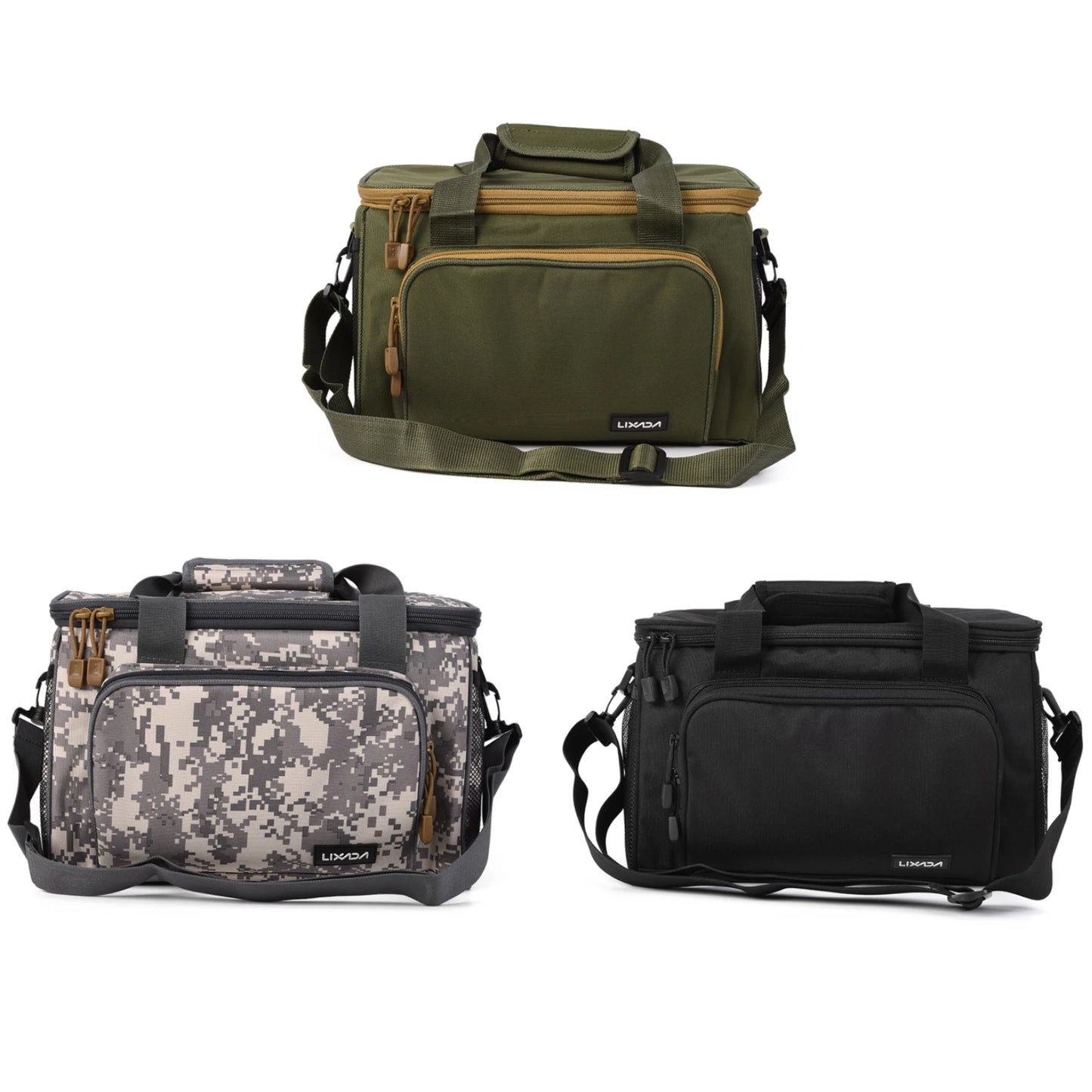 Lixada Portable Multifunctional Canvas Fishing Shoulder Bag Tackle