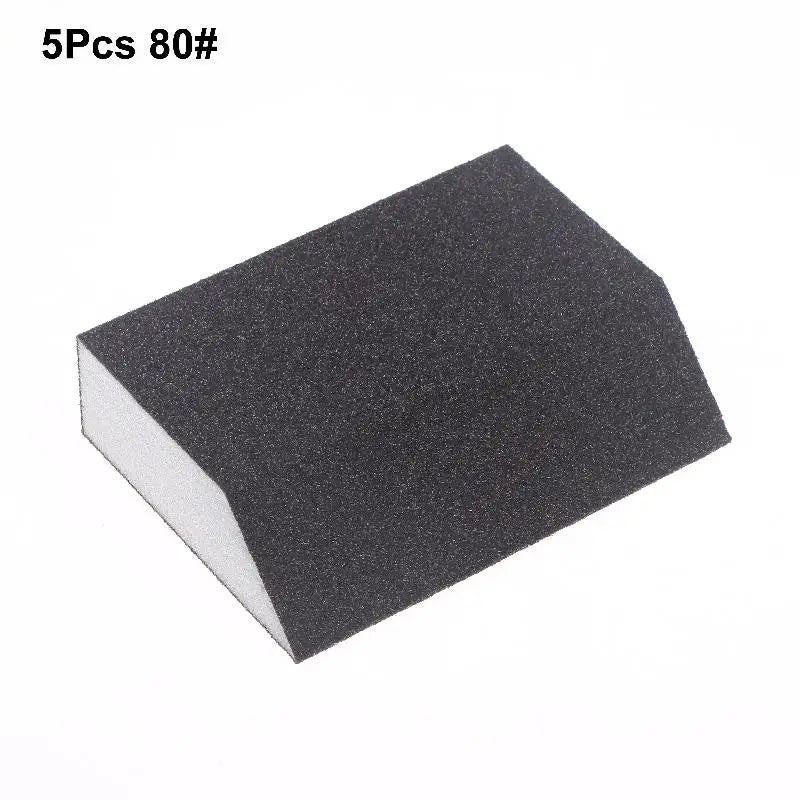 5Pcs/pack Single Sandpaper Sponge Set 60/80/100/120/180/220/240 Grit Sanding Block Combination, Washable Reusable Peaceful Pleasures Health and Wellness A2