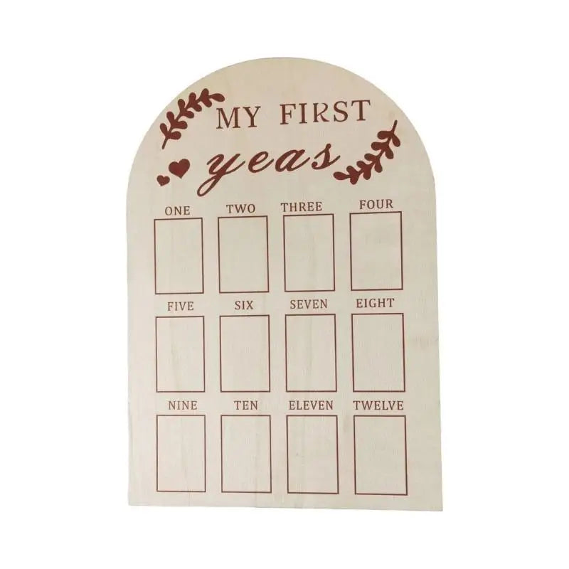 Baby First Year Photo Display Board – 12 Month Picture Frame