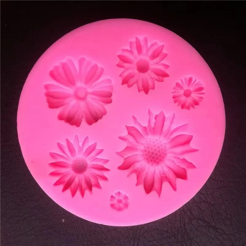 3D Daisy Flower Silicone Molds Fondant Craft Cake Chocolate Ice