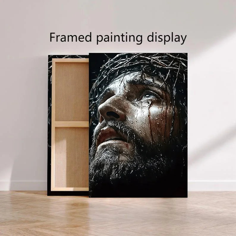 1pc frameless Son of God Jesus Cross Holy Light Wall Art, HD Canvas Print Poster, Suitable for Home, Living Room, Room Decoratio Peaceful Pleasures Health and Wellness