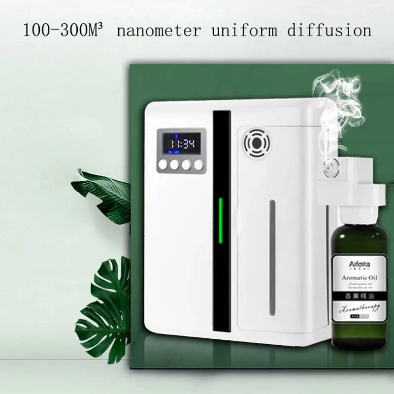 Scent Machine Aroma Diffuser Wall Mounted Hotel 160ML Aroma Diffuser With Fan Inside For Large Area Hotel Lobby Home Fragrance Peaceful Pleasures Health and Wellness
