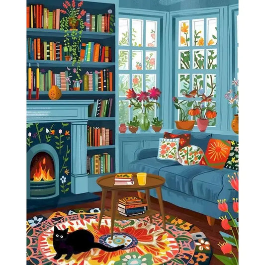 GATYZTORY 60x75cm Paint by Numbers Kit – Landscape Canvas Paint by Numbers Kit Peaceful Pleasures Health and Wellness