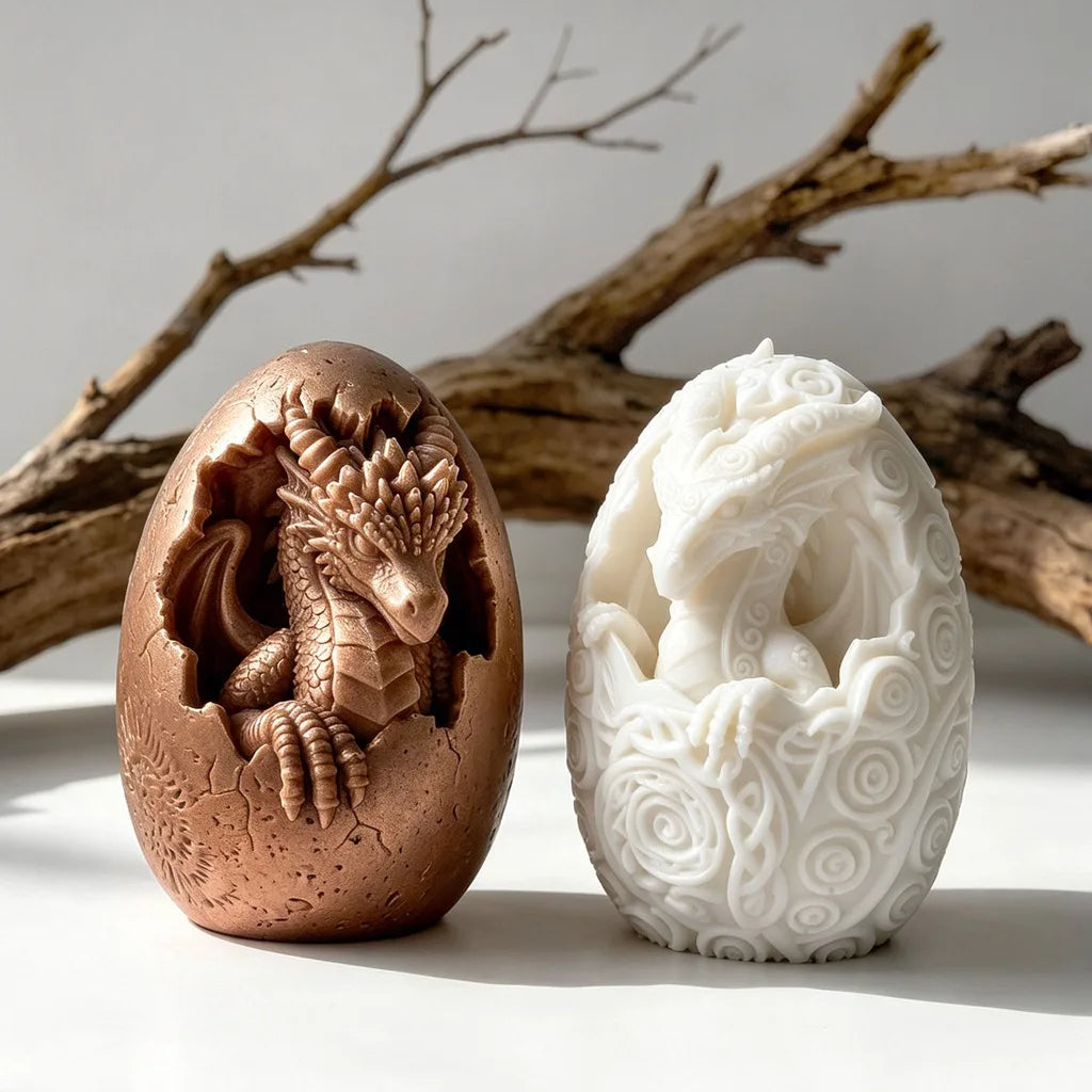 3D Dinosaur Egg Silicone Mold – DIY Candle, Resin & Soap