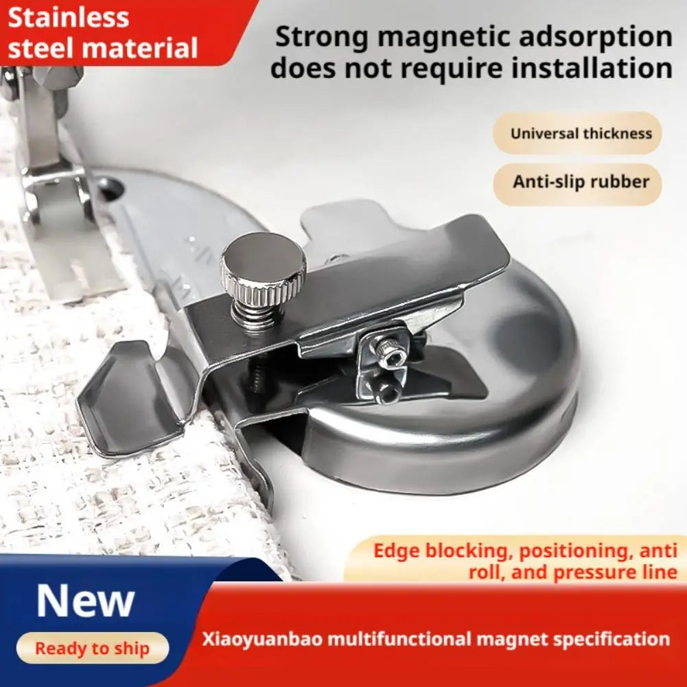Magnetic Hem Guide Sewing Ruler | Universal Machine Attachment