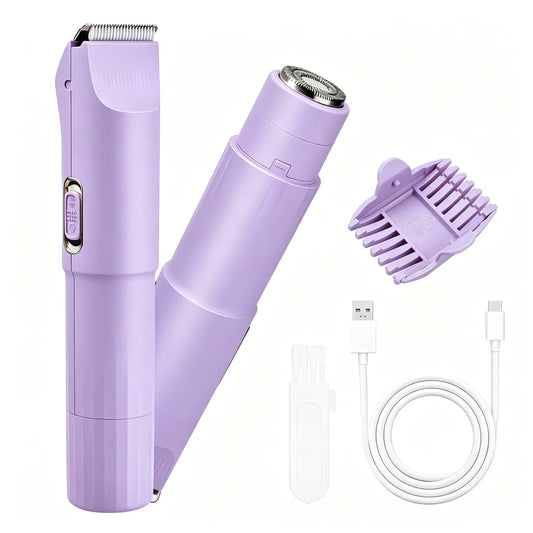 2-in-1 Electric Portable Hair Trimmer & Shaver | Men & Women Electric Hair Trimmer Peaceful Pleasures Health and Wellness Purple