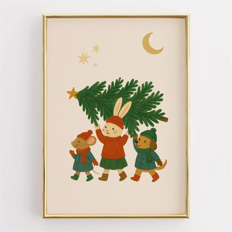 Nordic Cute Elephant Nursery Poster Minimalist Animal Print Playful Safari Wall Art Picture for Living Room Cuadros Home Decor Peaceful Pleasures Health and Wellness