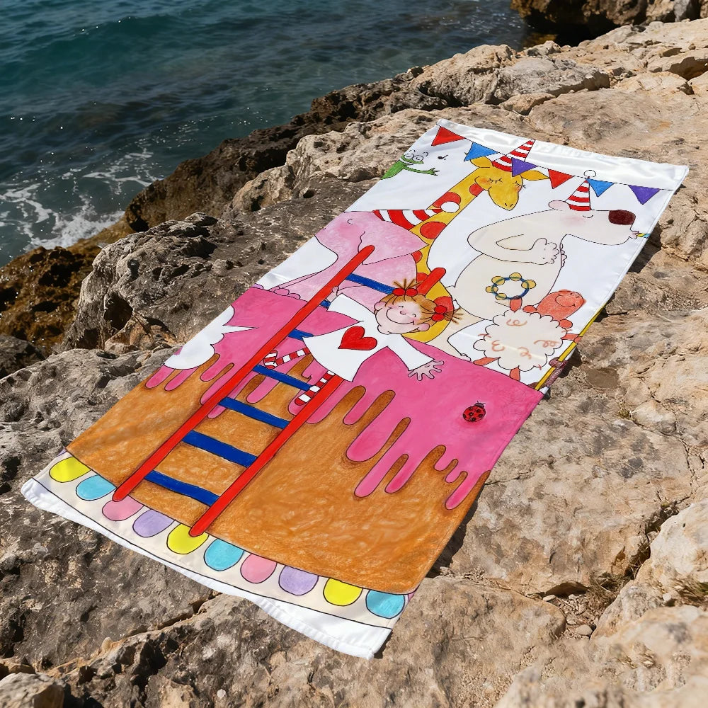 Cartoon CoCo Quick-Dry Beach Towel | Soft Pool & Travel Towel Quick-Dry Beach Towel Peaceful Pleasures Health and Wellness