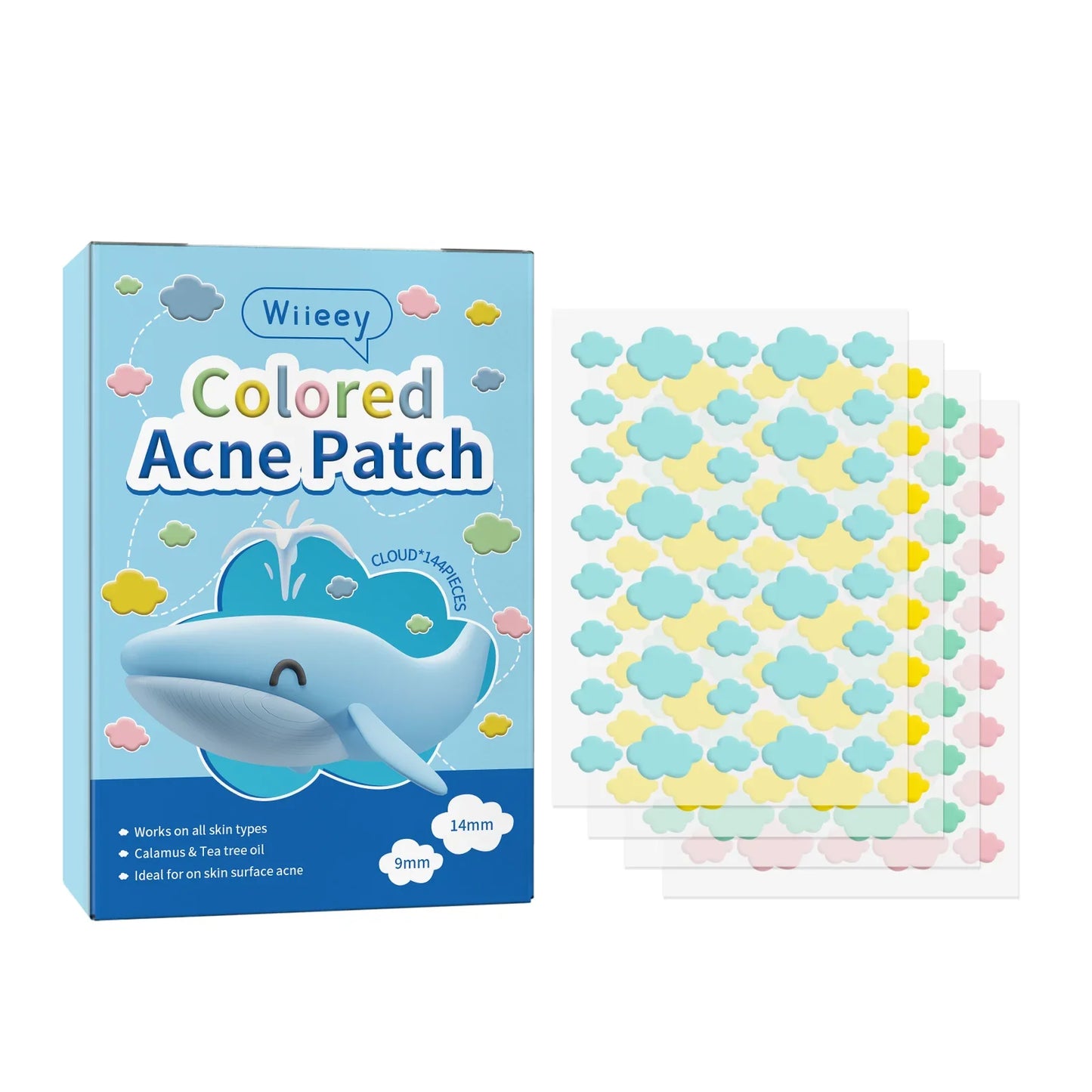 Wiieey Star Acne Patches – Colorful Pimple Stickers 144–288pc