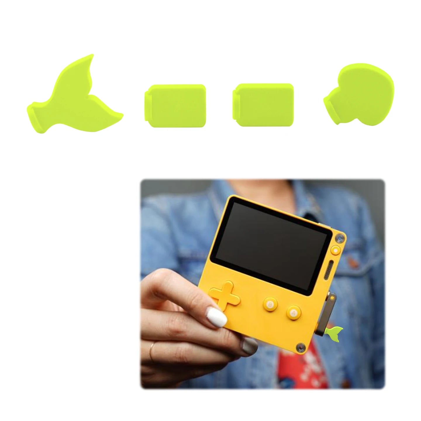 4 PCS Joystick Grips For Playdate Handheld Game Console Replacement Controllers Accessories Plug-And-Play For Easy Use Peaceful Pleasures Health and Wellness green