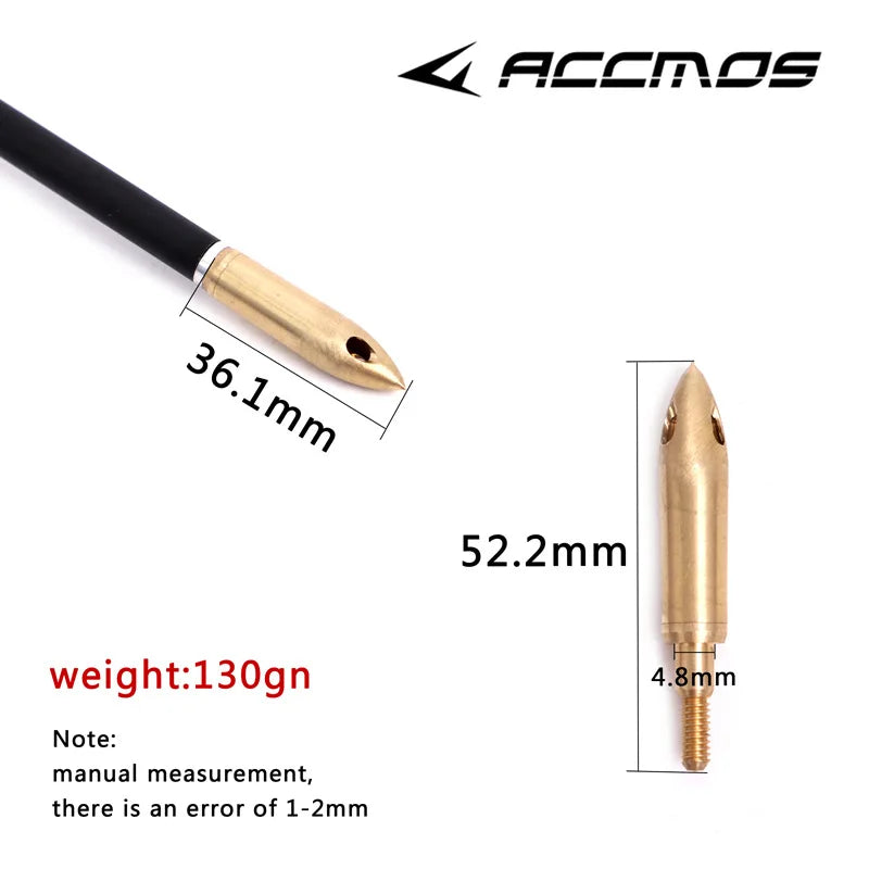 6 12 Arrowheads Whistle Point Tips Hunting Archery Copper-iron