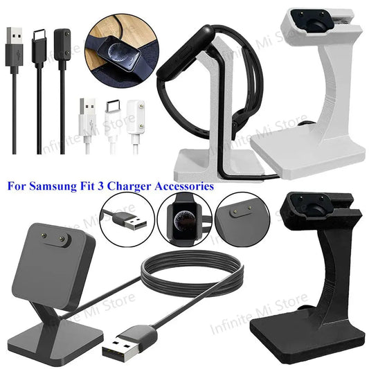 Stand For Samsung Galaxy Fit 3 Charger Holder Bracelet Base USB Charging Cable Dock Station Holder For Samsung Fit3 Mini Charger Peaceful Pleasures Health and Wellness