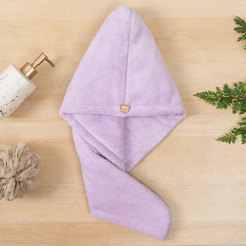 2-Pack Pink Microfibre Quick Dry Hair Towel Wrap for Women