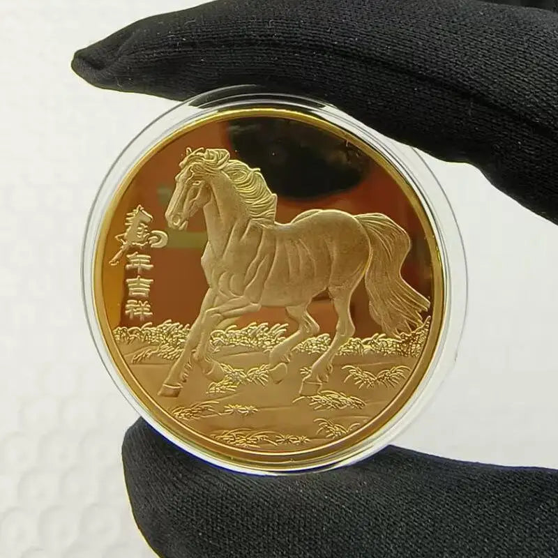 2026 Chinese New Year Horse Lucky Coin | 40mm Metal Collectible