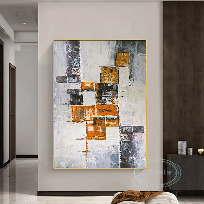 Abstract Hand-Painted Oil Painting | Modern Canvas Wall Art Canvas Wall Art Peaceful Pleasures Health and Wellness