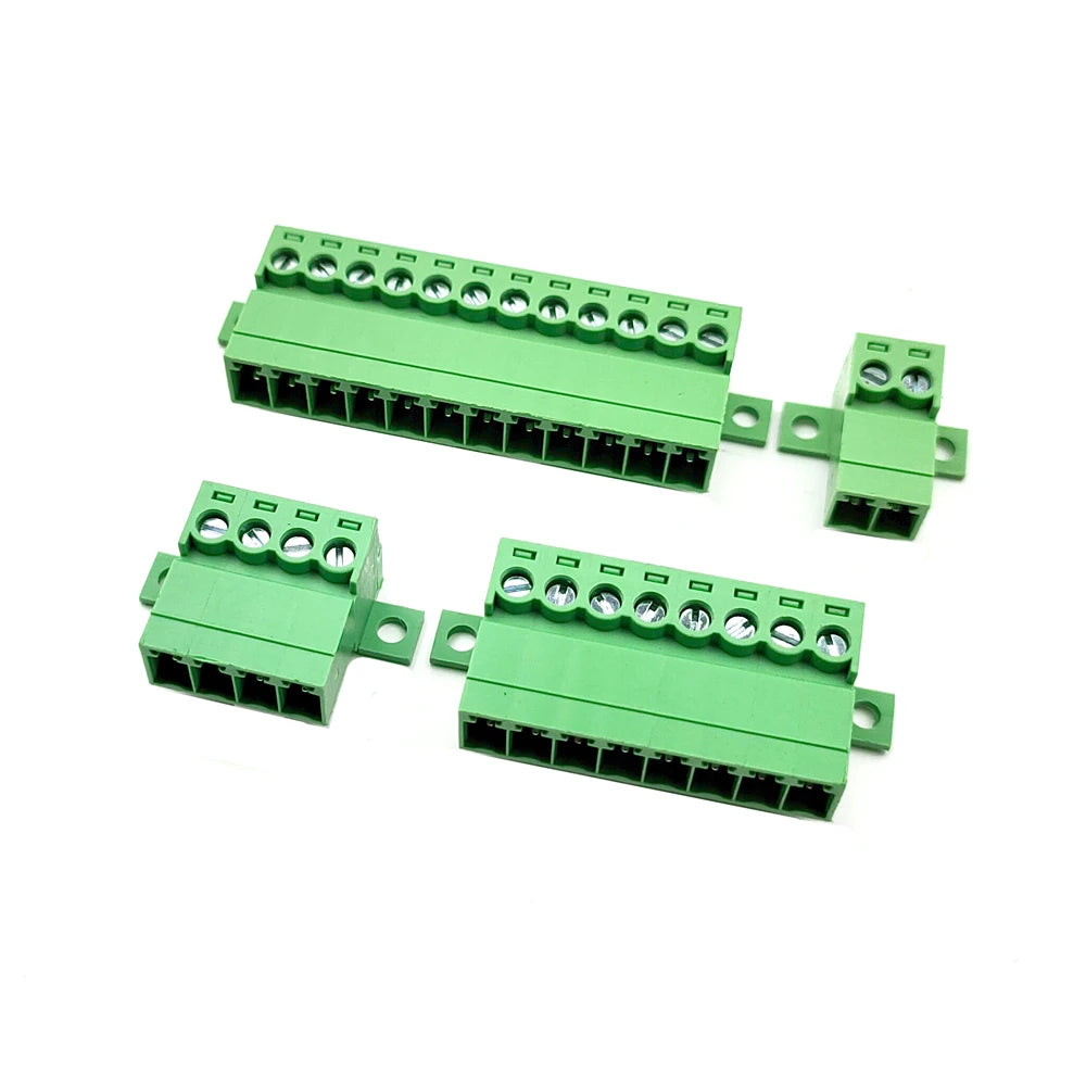 10PCS Pitch 3.81mm Aerial Butt Type Screw Terminal Block Connector With Installation Fixing Holes 2P-12P for 28-16AWG Peaceful Pleasures Health and Wellness Female 10pcs 9P