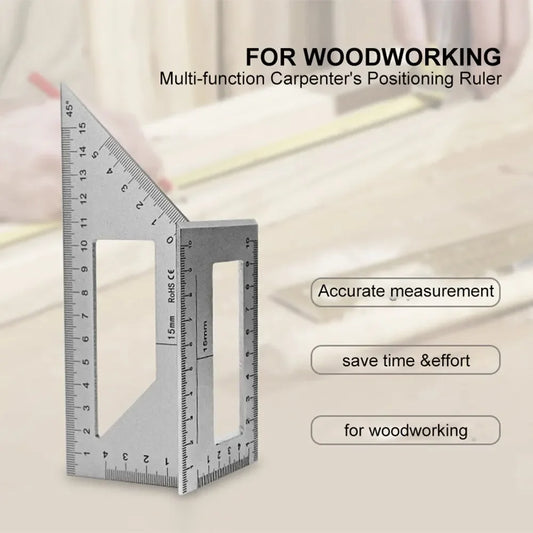 T-Type Woodworking Gauge Ruler Multifunction Ruler 45 90 Degree Gauge Rule Measurement Tool Carpentry Scribe Mark Line Measuring Peaceful Pleasures Health and Wellness